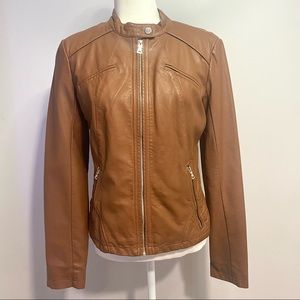 GUESS- Brown Faux Leather Jacket! 🤎